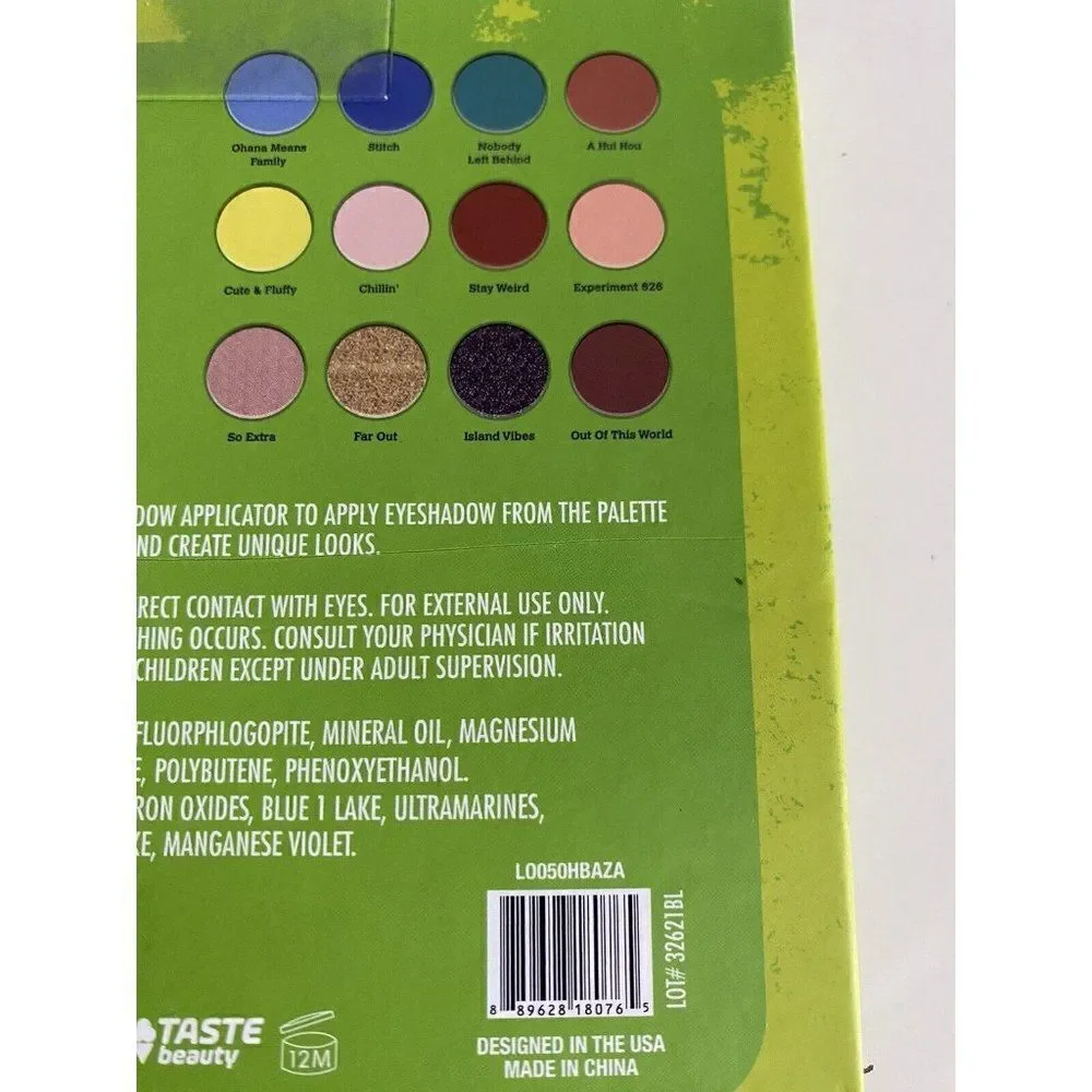 Taste‎ Beauty Disney Lilo Stitch Eyeshadow Palette Assorted Eye Shadow 12 Colors